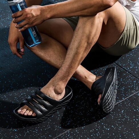 Recovery Sandals for Men and Women Orthotic Plantar Fasciitis Sandals with Arch Support Unisex Thick Slides with Cushion in Saudi Arabia