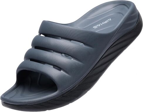 Recovery Sandals for Men and Women Orthotic Plantar Fasciitis Sandals with Arch Support Unisex Thick Slides with Cushion in Saudi Arabia