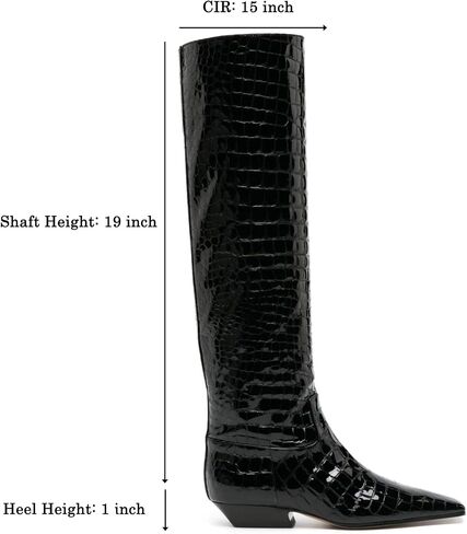 MOOMMO Women Flat Heel Knee High Boots Square Toe Pull On Long Boots Suede Slouch Low Heel Dress Boots Wide Calf Pleated Knee High Tall Boots Comfort Vintage Casual Walking Party 4-11 M US in Kuwait