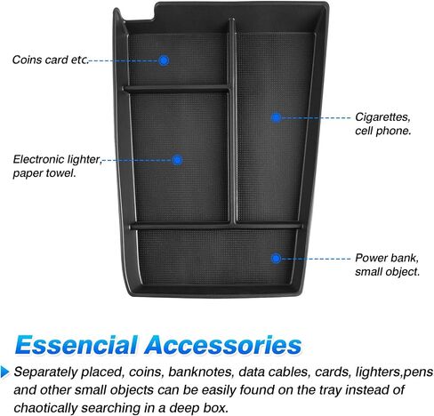 Autorder Center Console Organizer for 2025 Toyota Camry LE/SE/XLE/XSE Accessories Armrest Storage Box Secondary Insert Tray with 2 Color Mats in Saudi Arabia