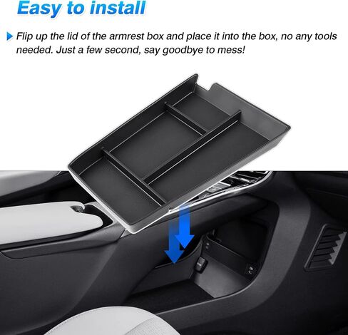 Autorder Center Console Organizer for 2025 Toyota Camry LE/SE/XLE/XSE Accessories Armrest Storage Box Secondary Insert Tray with 2 Color Mats in Saudi Arabia