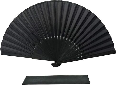 2 Pcs Folding Hand Fans Large Hand Held Fabric Fans Foldable Handheld Fans Vintage Hand Fans with 2 Pcs Storage Pouches Home Decorations in Saudi Arabia