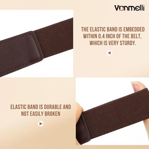 VONMELLI Wide Elastic Belts for Women Stretch Ladies Waist Belt Fashion Gold Buckle, Vintage Thick Womens Belts for Dress in Kuwait
