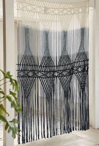 Flber Macrame Curtain For windows doorways Large macrame Wall Hanging Wedding Boho Wall Decor, 50" Wx 75" H in Saudi Arabia