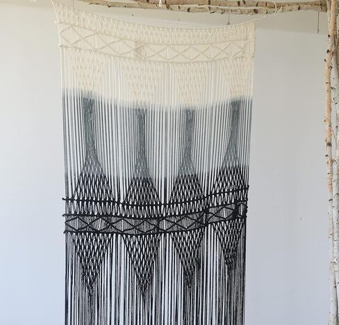 Flber Macrame Curtain For windows doorways Large macrame Wall Hanging Wedding Boho Wall Decor, 50" Wx 75" H in Saudi Arabia