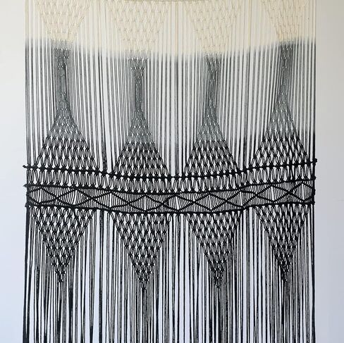 Flber Macrame Curtain For windows doorways Large macrame Wall Hanging Wedding Boho Wall Decor, 50" Wx 75" H in Saudi Arabia