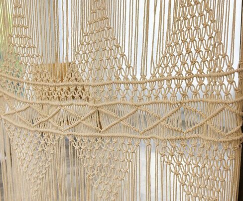 Flber Macrame Curtain For windows doorways Large macrame Wall Hanging Wedding Boho Wall Decor, 50" Wx 75" H in Saudi Arabia