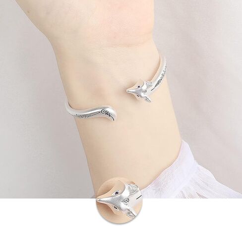 YUANXIN Fox Bracelet Woman Bracelet Simple Fresh Fox Bracelet Students Ladies Elegant Bracelet Silver Personality Bracelet Valentine's Day Present in Saudi Arabia