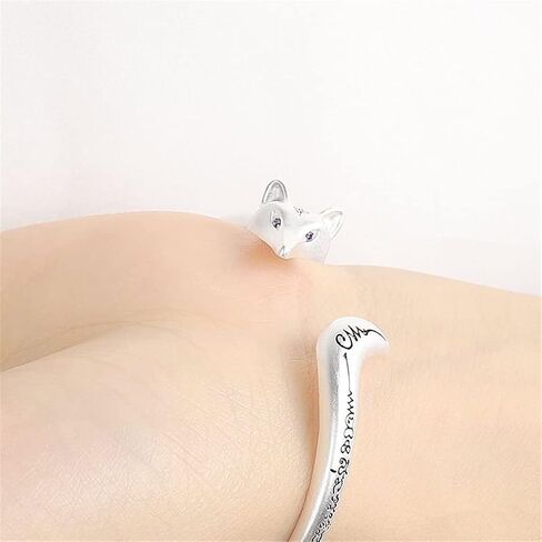 YUANXIN Fox Bracelet Woman Bracelet Simple Fresh Fox Bracelet Students Ladies Elegant Bracelet Silver Personality Bracelet Valentine's Day Present in Saudi Arabia