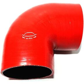 LTI Universal 4-Ply Reinforced High Performance Inner Diameter 4" 90 Degree Elbow Silicone Hose Coupler 102mm (4" RED)