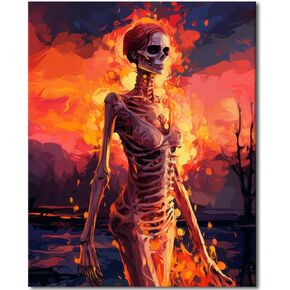 TUMOVO Paint by Numbers for Adults Beginners, DIY Paint by Numbers on Canvas for Kids, Unframed Oil Painting Kits with Paintbrushes for Gift Home Wall Decor - Flowers - 16x20inch in Kuwait