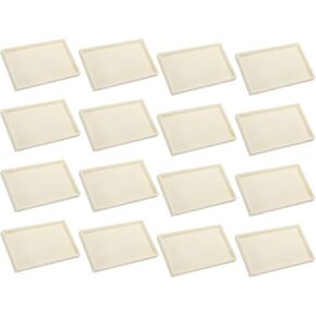 uxcell 16PCS Jewelry Organizer Tray Stackable, Wooden Jewelry Containers Velvet Drawer Organizer Inserts Holder for Earrings Necklaces Rings Bracelet (8.5" x 5.1" x 1" Black)