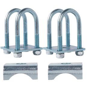2 Pack U Bolt Mounting & Plate Kit for 2,200 lb Trailer Axle (for 1-3/4" Round Tube Diameter)