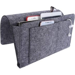 Sofa Armrest Organizer,Bedside Caddy Non-Slip Arm Chair Hanging Caddy Remote Control Holder Couch Chair Armrest Caddy for Book Magazines Cellphone Eyewears Drinker Snacks
