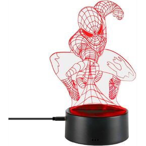 3D Night Light Kids Toys Anime Optical Illusion LED Lights Smart Touch 7 Colors Changing Dimmer Table Desk Lamp Home Room Decor Game Fan Gifts for Boys Girls Birthday Christmas Nightlight