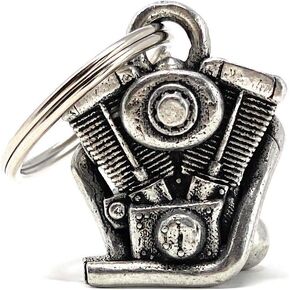 Bravo Bells - Motorcycle Engine Biker Bell Accessory or Keychain for Good Luck on The Road - Made in the USA