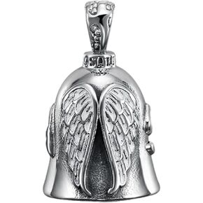 1 Pcs Silver Riding Bell-Motorcycle Guardian Bell, Riding Luck Key Chain Bell | Winged Motorcycle Bell, Portable Guardian Ride Faster,Riding Keychain for Good Luck,Present Interior Accessories
