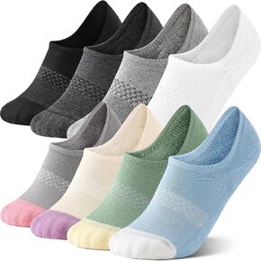 جوارب CS CELERSPORT 4/8 أزواج بدون عرض للنساء والرجال جوارب رياضية مبطنة للكاحل منخفضة القطع غير مرئية وغير قابلة للانزلاق
