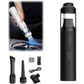 Upgrade Slim V8 Mate Cordless Car Vacuum, 19000PA High Power Handheld Car Vacuum Cleaner, Cordless Car Vacuum, 2 Speeds, 30 Mins Runtime, 150ml Dust Cup, for Car, Home, Office (Black)