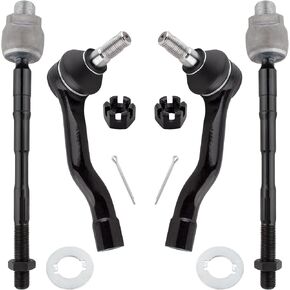 BOXI 4pcs Front Inner Outer Tie Rod Set Fit for Infiniti FX35 2003-2008 / for Infiniti FX45 2003-2008 - Base Sport Utility 4-Door 3.5L 4.5L | EV800302 ES800428 ES800429