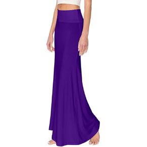 Women's Folded Wide Waist Band Maxi Skirt (S-XL)