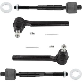 ES800224 EV800226 Front Inner & Outer Tie Rod Ends for Honda Odyssey 2005 2006 2007 2008 2009 2010, Pack of 4