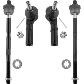 4Pcs Front Inner Outer Tie Rods End Links Left Driver & Right Passenger Fit For Jeep Grand Cherokee 2005-2010, For Jeep Commander 2006 2007 2008 2009 2010 Replace# EV80782 ES80643 ES80644