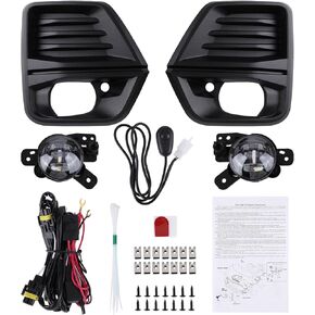 Fog Lights Kit Compatible for 2023 2024 Chevy Colorado Front Bumper LED Fog Light with Fog Light Cover and Wire Harness, Fog Lamps Assembly Driver & Passenger Side