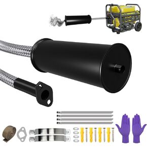Generator Exhaust Extension Silencer Kit, Generator Muffler Generator Exhaust Hose - Reduce Noise by 40%