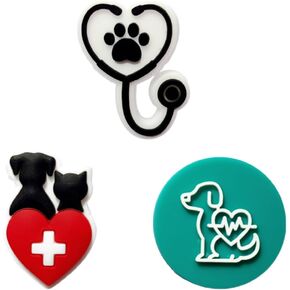 Pet Dog Shoe Charms - Cute Pet Dog Decoration Charms Gift for Boys Kids Teens and Adults - Set of 3