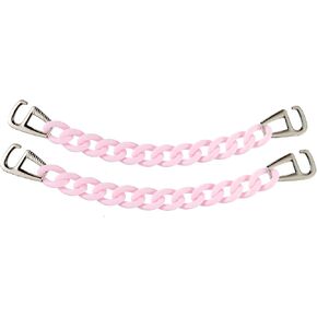 2Pcs Garden Shoe Chains, Sweet and Cute Shoe Accessories, Fashion Clog Sandals Shoe Charms Decoration Gift for Adults, Girls (Pink)