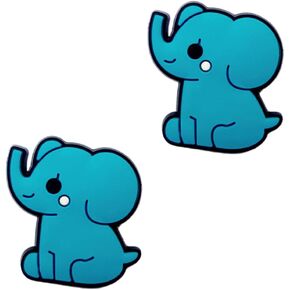 Elephant Shoe Charms - Cute Animal Decoration Charms Gift for Boys Kids Teens and Adults - Set of 2