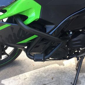 Engine Highway Bars Steel Motorcycle Engine Crash Bar Guard Bumper Black Fits for Ka-wa-sa-ki Ninja 400 Ninja 250 Ninja400 Ninja250 2018 2019 2020 2021 2022 2023 2024