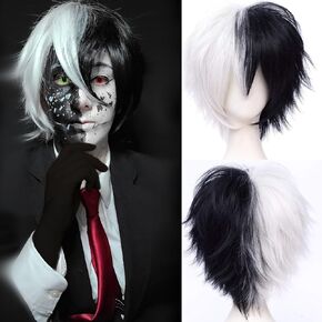 Short Grey Wig for Trailblazer Cosplay, Heat-resistant Synthetic Fluffy Hair Wig + Wig Cap for Game Honkai Star Rail