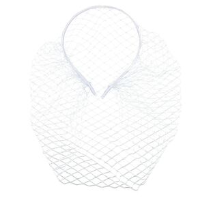 Qiansail 1920s Flapper Fascinator شبكة الوجه الحجاب عقال قفص الطيور الحجاب أغطية الرأس للنساء الزفاف حفل شاي (أسود، مقاس واحد)