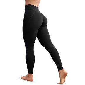 GYM RAINBOW Womens V-Shaped Workout Leggings No Front Seam Butt Lifting Gym Leggings High Waisted Yoga Pants Tummy Control
