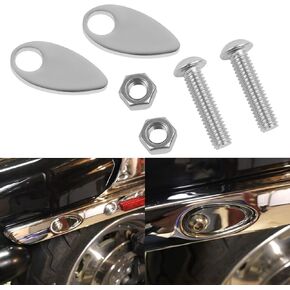 Rear Turn Signal Cover Plates Fender Strut Cover Plates Replacement for Harley Dyan Street Bob Fat Bob Low Rider Wide Glide Switchback Super Glide FXDC FXDLS FXDBL 2006-2017