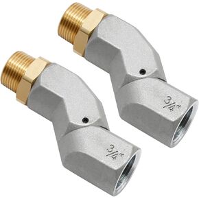 3/4" NPT Fuel Swivel with Roating Connector for Fuel Transfer Pump Fuel Hose Swivel 360 Rotating Connector Fuel Plane Swivel, 2 Pcs (3/4'' NPT)