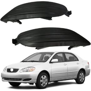 Pair of Front Fog Light Lamp Covers Trim Bezel RH LH Compatible with Toyota Corolla 2005-2008 & Camry 2002-2004 & Solara 2002-2003 Replaces TO1039107 TO1038107 5212702170 5212802200
