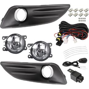 WFLNHB Front Driving Fog Lights Replacement for Fiesta 2014 2015 2016 LH & RH Bumper Fog Lamps Switch Wiring 4F9Z15200AA