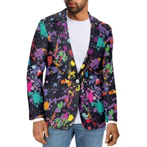 TOADDITDO Mens Sport Coat Suit Blazer Jacket Casual One Button Business Blazer