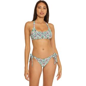 BECCA Women's Standard Mosaic Scoop Bikini Top, Swimwear Separates