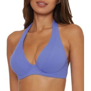 BECCA Women's Standard Modern Edge Bikini Top, Adjustable, Tie Back, Swimwear Separates