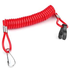 Acouto Outboard Emergency Kill Switch Lanyard for Tohatsu Engine Ignition Kill Stop Switch Safety Tether Lanyard Emergency Stop Switch Safety Cord for Tohatsu Outboard Engine Motor Red