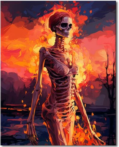 TUMOVO Paint by Numbers for Adults Beginners, DIY Paint by Numbers on Canvas for Kids, Unframed Oil Painting Kits with Paintbrushes for Gift Home Wall Decor - Flowers - 16x20inch in Kuwait