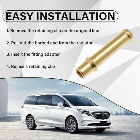 2pcs 397 Transmission Line Fitting, Tube Adapter Replacement for GM 1996-UP for GMC for Chevy Chevrolet Transmission cooler Installation in Kuwait