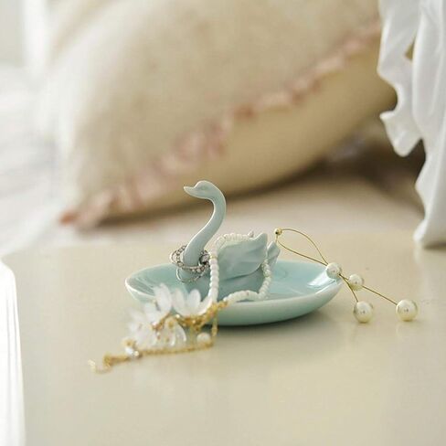 PUDDING CABIN Swan Ring Dish Jewelry حامل حلية صينية فلامنغو هدايا للنساء، الفتيات، الأصدقاء، الهدايا، هدايا أم العروس لعيد ميلاد الأم / عيد الميلاد / عيد الشكر / هدية عيد الحب in Kuwait