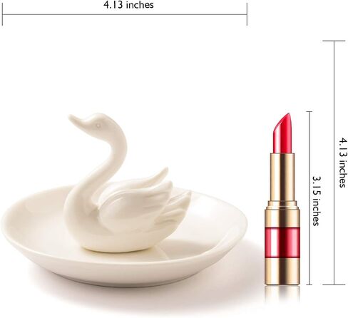 PUDDING CABIN Swan Ring Dish Jewelry Holder Trinket Tray Flamingo Gifts for Women、 Girls、Friend、Gifts、 Mother of the Bride Gifts for Mom Birthday/Christmas/Thanksgiving/Valentine Gift in Saudi Arabia