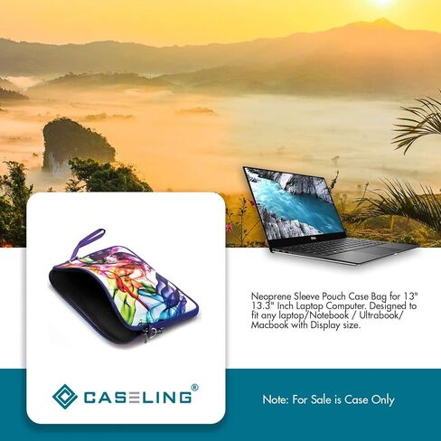 حقيبة حافظة من مادة النيوبرين من Caseling لأجهزة الكمبيوتر المحمول مقاس 13 بوصة - 13.3 بوصة. مصمم ليناسب أي كمبيوتر محمول/كمبيوتر محمول/Ultrabook/MacBook بشاشة مقاس 13 بوصة - 13.3 بوصة. in Kuwait