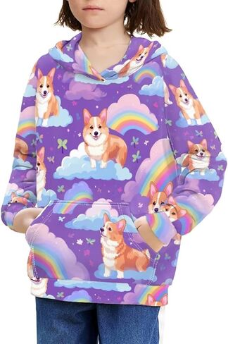 Kids Hoodies with Drawstrings for Girls Size 6-16 Long Sleeve Tops for Kids in Kuwait